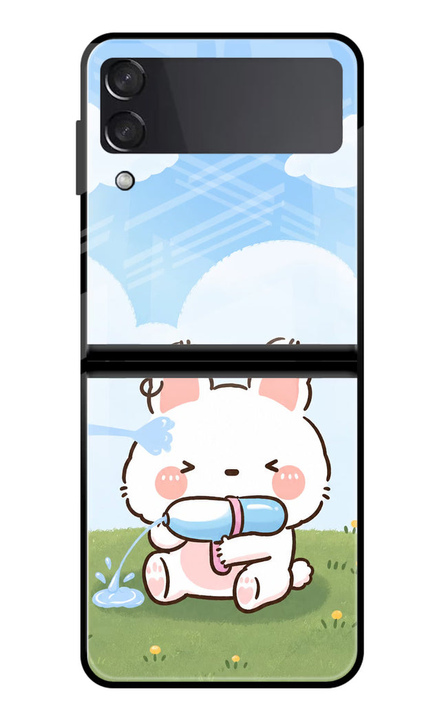 Bunny Treat Samsung Galaxy Z Flip3 Glass Case