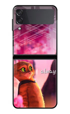 Always Cat Samsung Galaxy Z Flip3 Glass Case