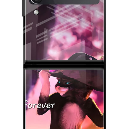 Forever Cat Samsung Galaxy Z Flip3 Glass Case