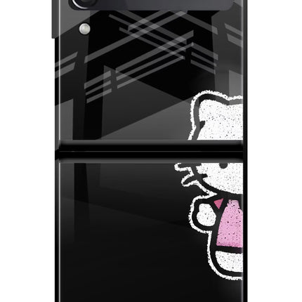 Kitty Charm Samsung Galaxy Z Flip3 Glass Case