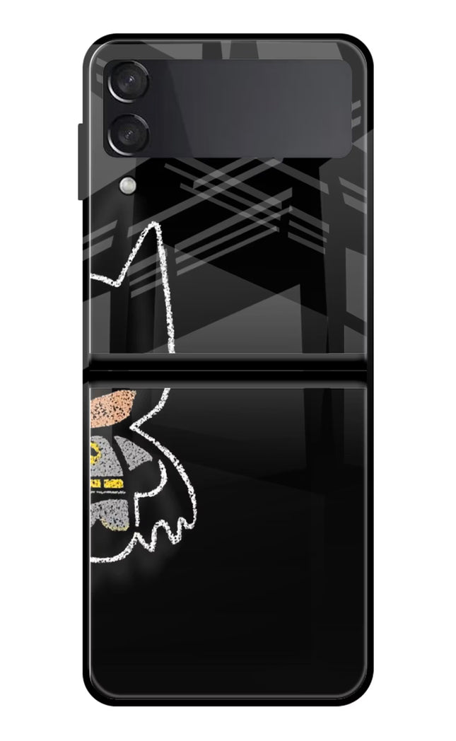 Bat Kitty Samsung Galaxy Z Flip3 Glass Case