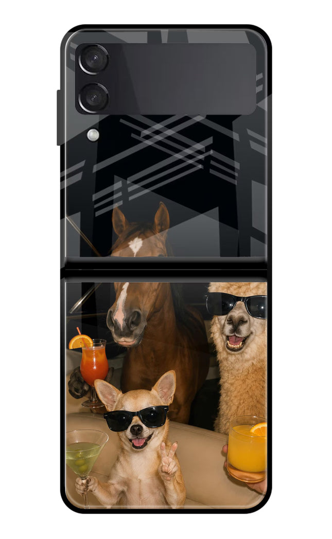 Party Squad Samsung Galaxy Z Flip3 Glass Case