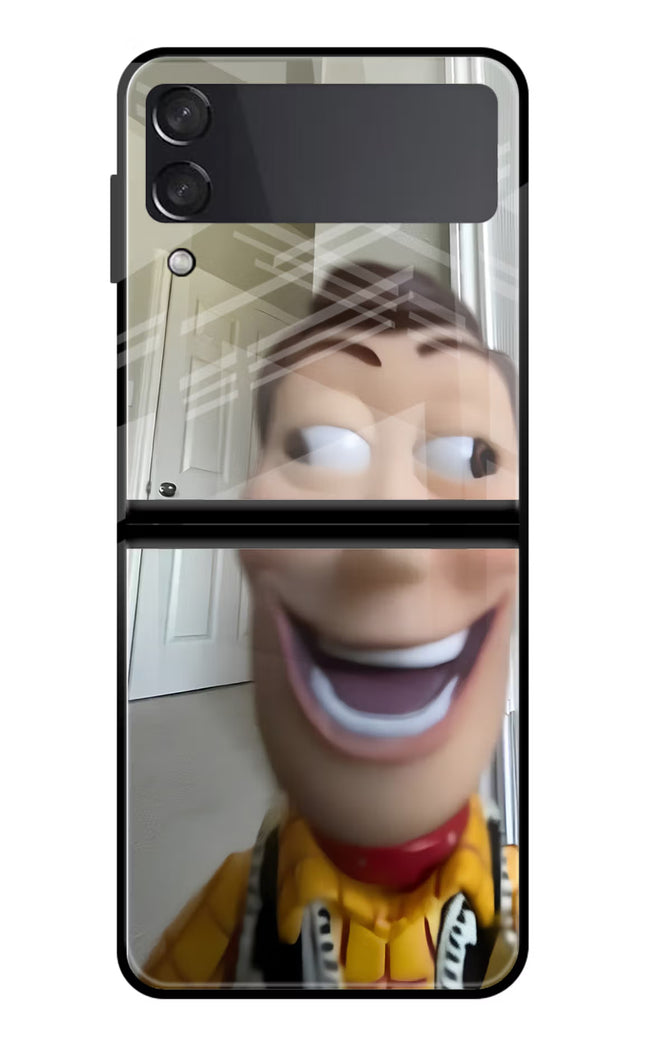 Side Eye Woody Samsung Galaxy Z Flip3 Glass Case
