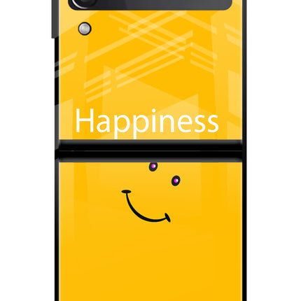 Happiness With Smiley Samsung Galaxy Z Flip4 Glass Case