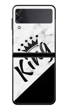 King Samsung Galaxy Z Flip4 Glass Case Back Cover by Casekaro