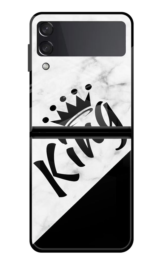 King Samsung Galaxy Z Flip4 Glass Case Back Cover by Casekaro