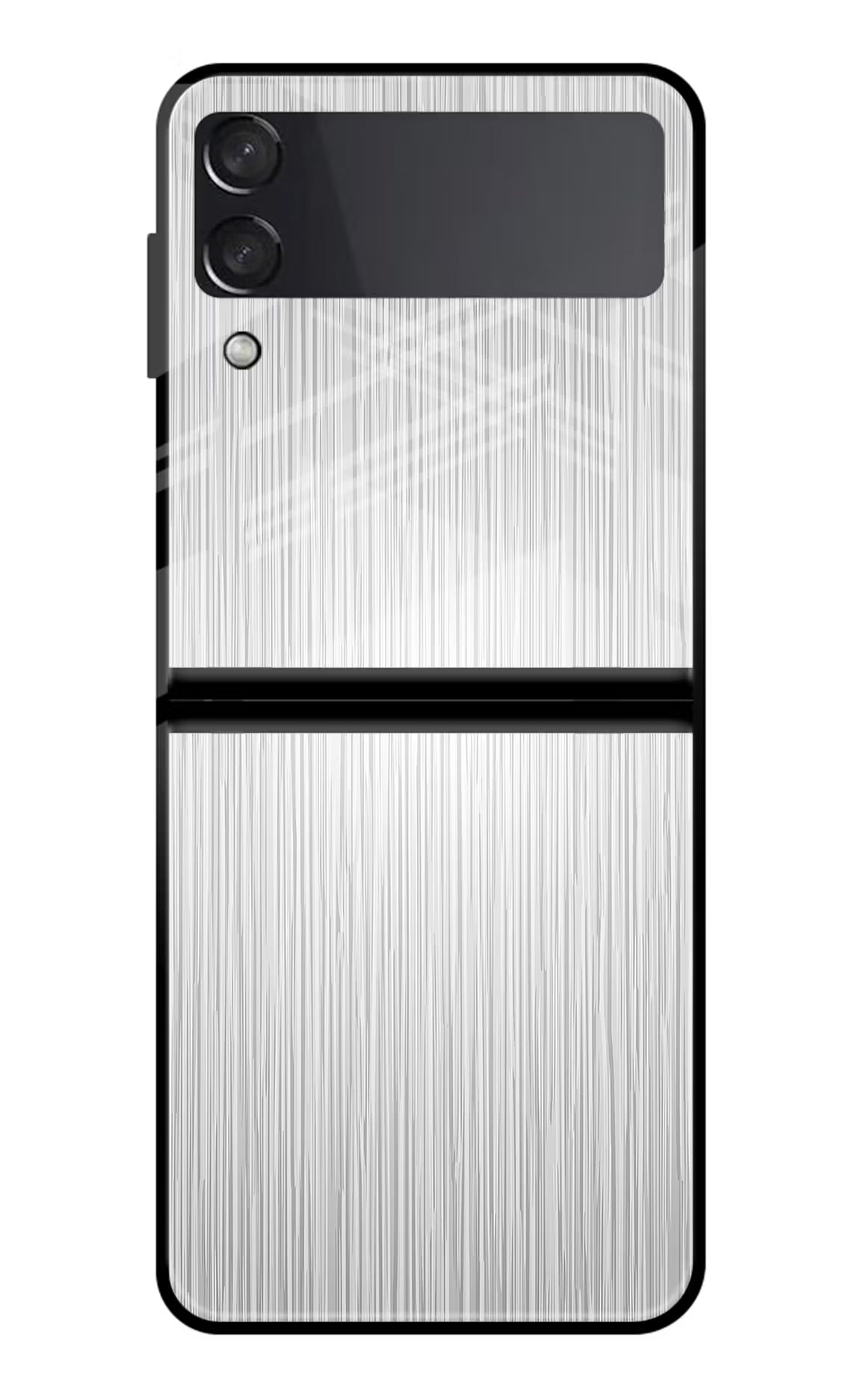 Wooden Grey Texture Samsung Galaxy Z Flip4 Glass Case Back Cover by Casekaro