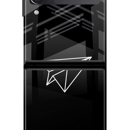 Paper Plane White Samsung Galaxy Z Flip4 Glass Case