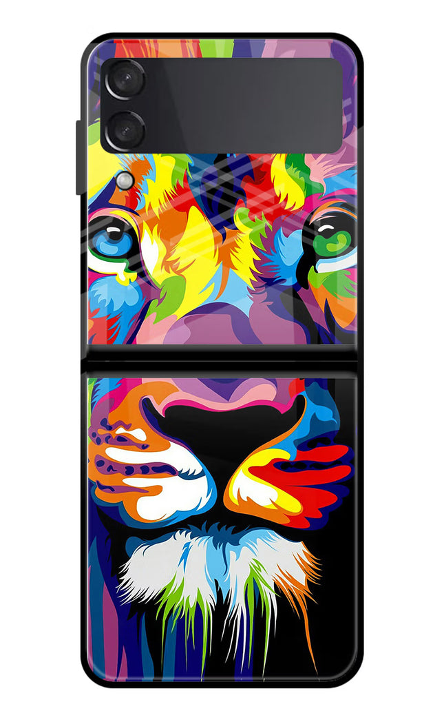 Lion Samsung Galaxy Z Flip4 Glass Case