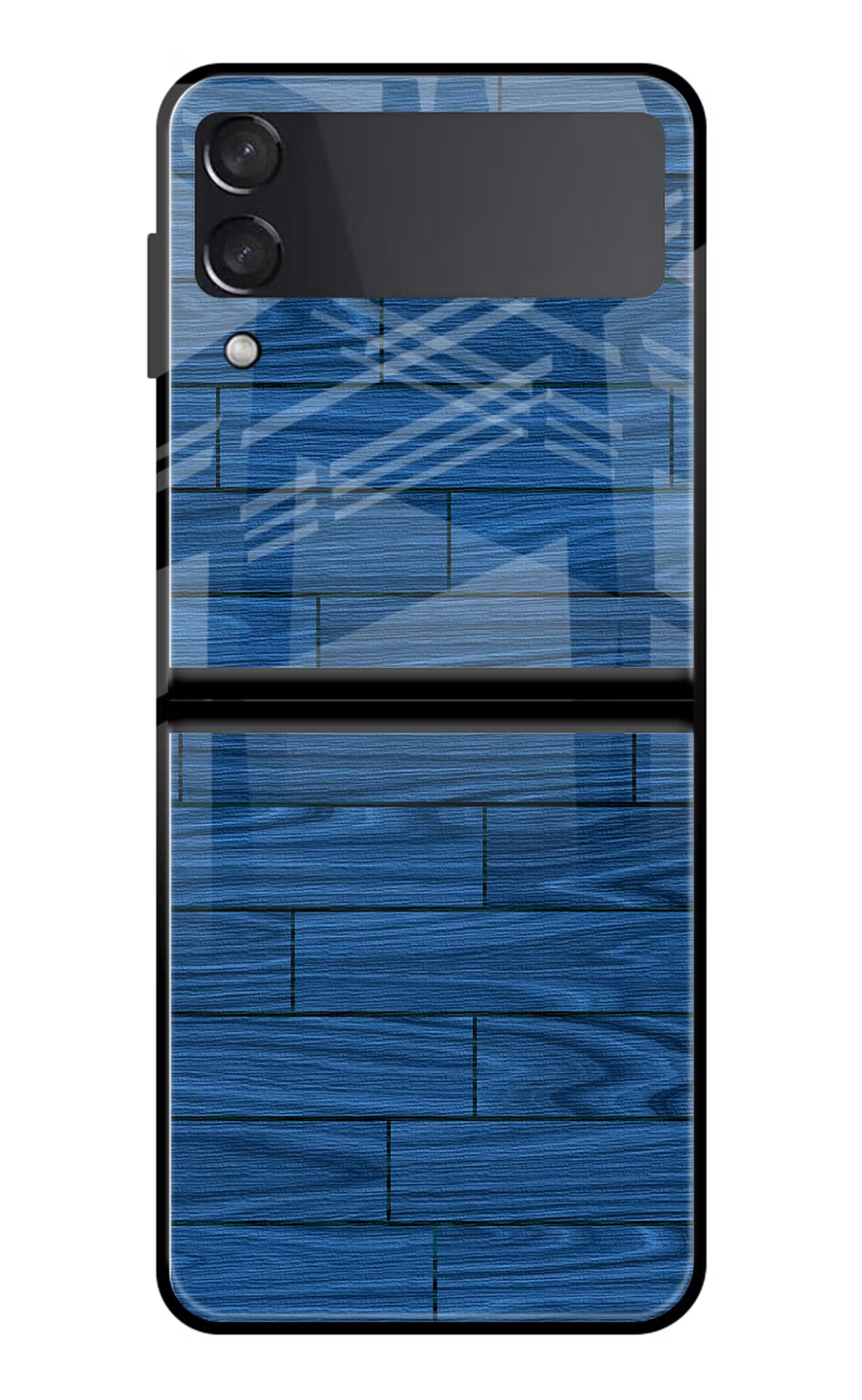 Wooden Texture Samsung Galaxy Z Flip4 Glass Case Back Cover by Casekaro