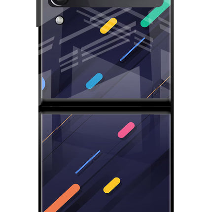 Abstract Design Samsung Galaxy Z Flip4 Glass Case