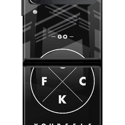 Go Fuck Yourself Samsung Galaxy Z Flip4 Glass Case