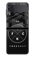 Go Fuck Yourself Samsung Galaxy Z Flip4 Glass Case