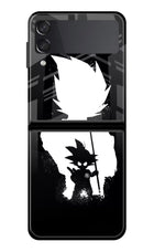 Goku Shadow Samsung Galaxy Z Flip4 Glass Case