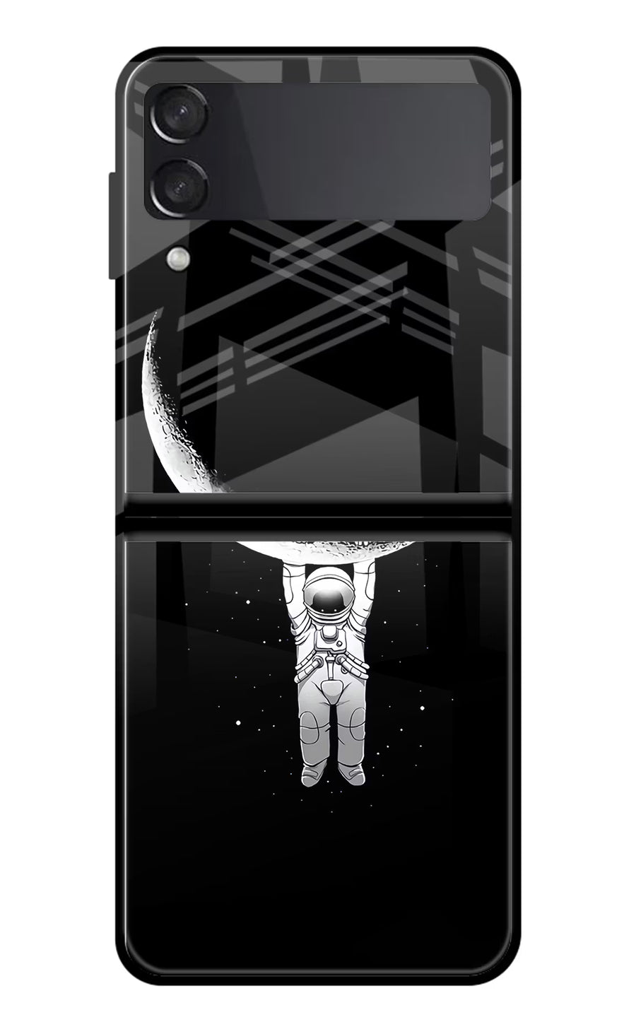 Moon Space Samsung Galaxy Z Flip4 Back Cover, Glass case
