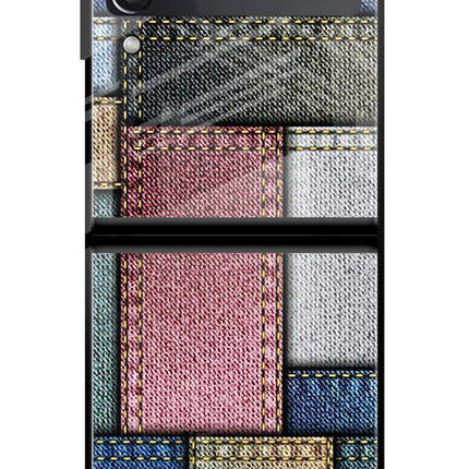 Multicolor Jeans Samsung Galaxy Z Flip4 Glass Case