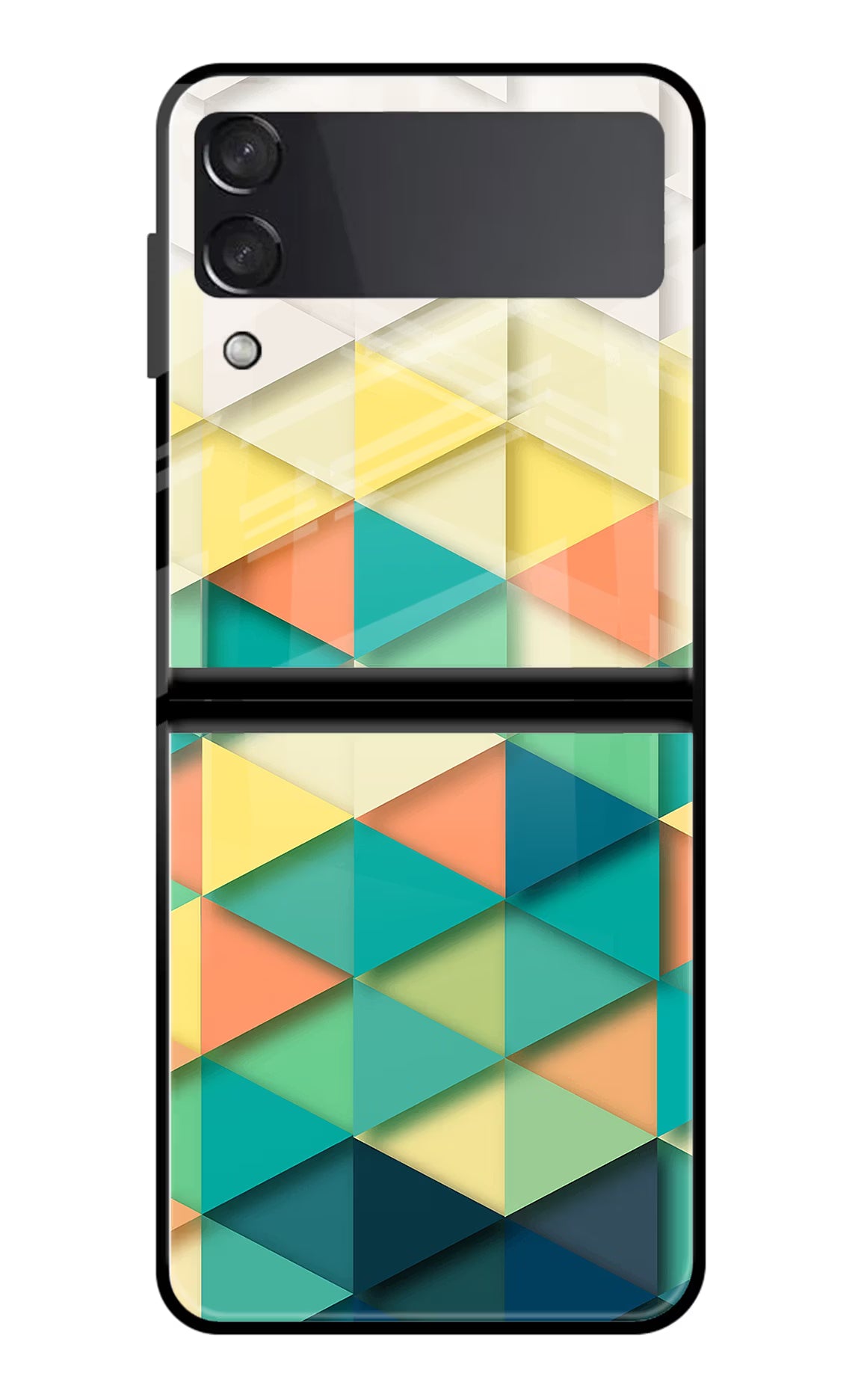 Abstract Samsung Galaxy Z Flip4 Glass Case Back Cover by Casekaro