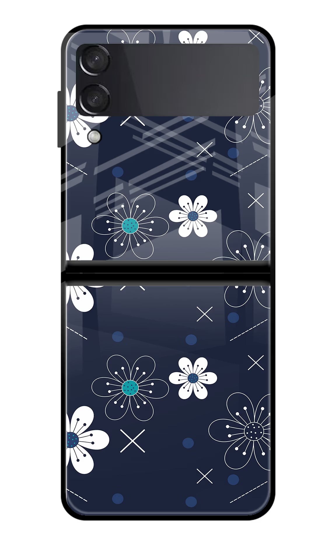 Flowers Samsung Galaxy Z Flip4 Glass Case