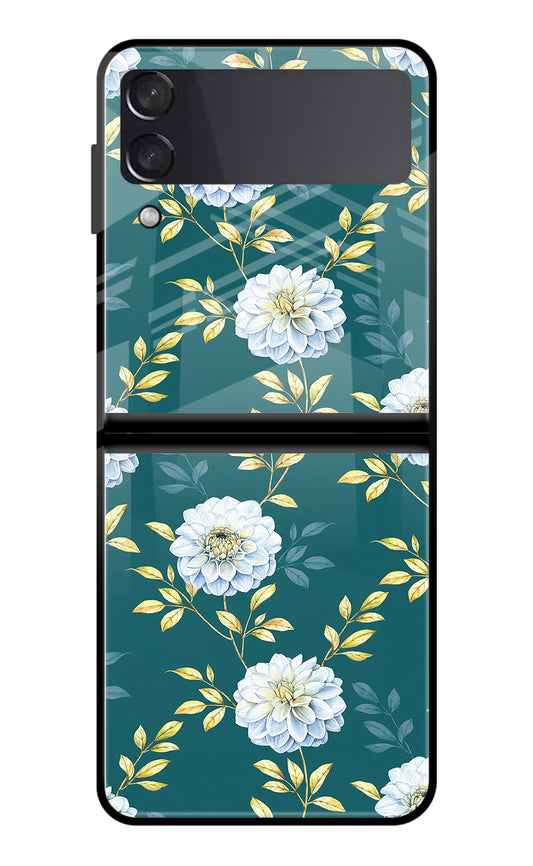 Flowers Samsung Galaxy Z Flip4 Glass Case