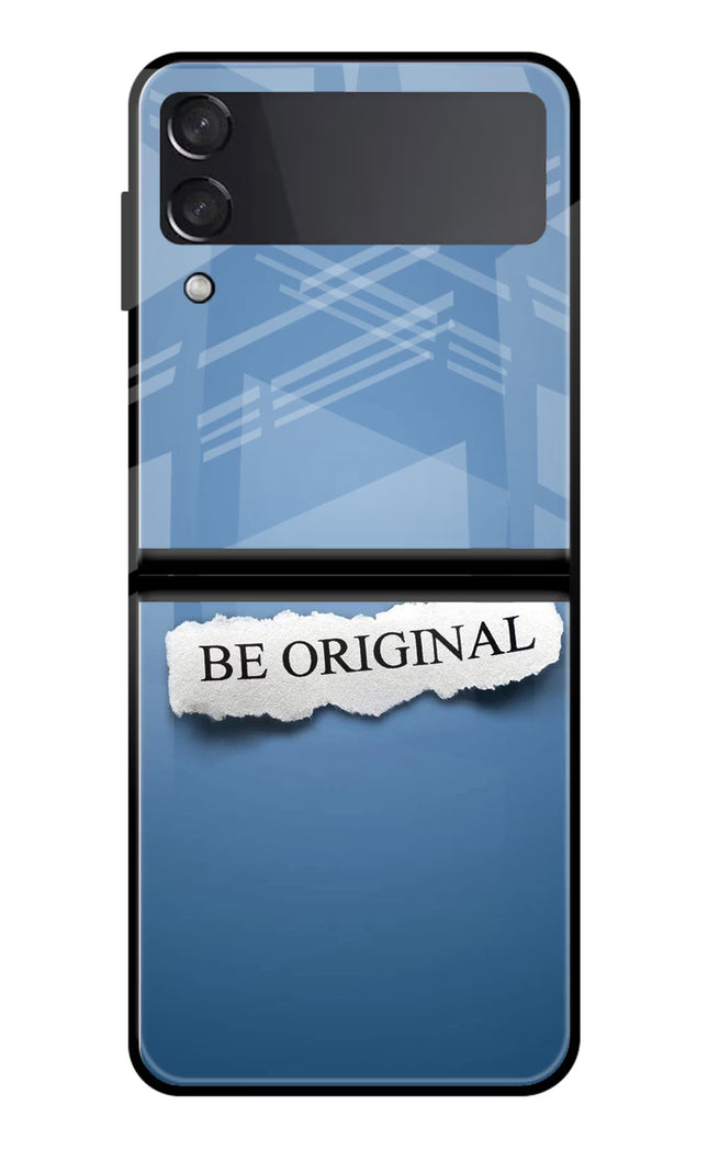 Be Original Samsung Galaxy Z Flip4 Glass Case Back Cover by Casekaro
