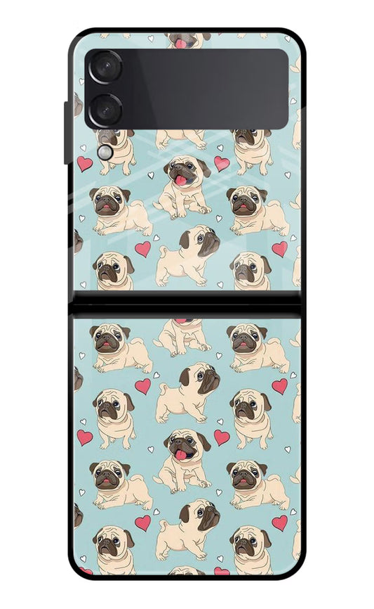 Pug Dog Samsung Galaxy Z Flip4 Glass Case