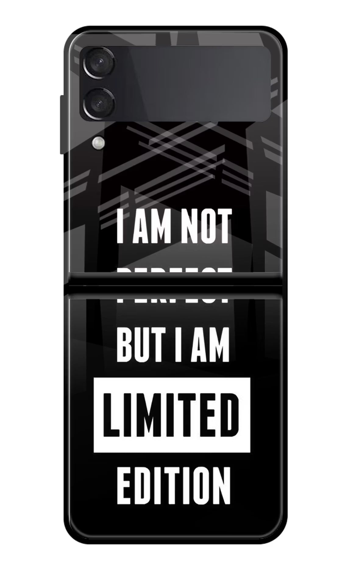 I Am Not Perfect But I Am Limited Edition Samsung Galaxy Z Flip4 Glass Case Back Cover by Casekaro