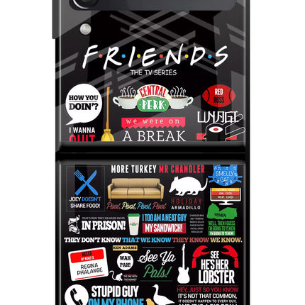 FRIENDS Samsung Galaxy Z Flip4 Glass Case Back Cover by Casekaro