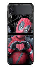Deadpool Samsung Galaxy Z Flip4 Glass Case Back Cover by Casekaro