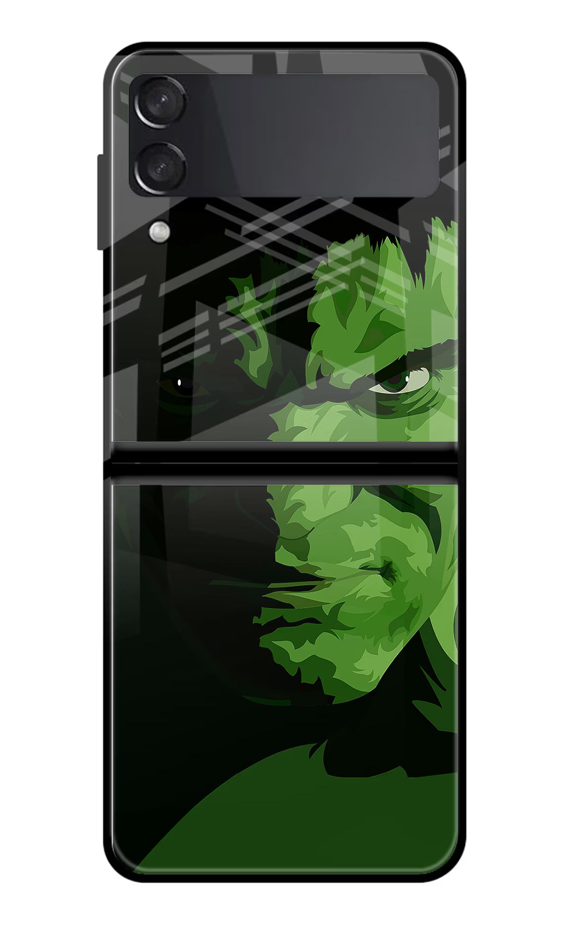 HULK Samsung Galaxy Z Flip4 Glass Case Back Cover by Casekaro