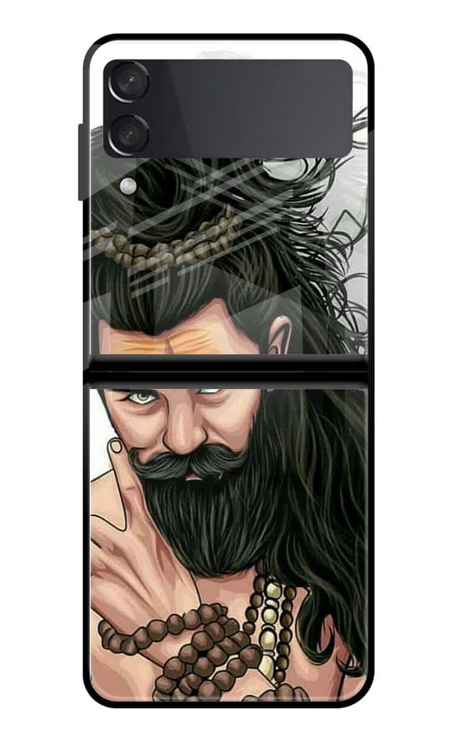 Mahadev Samsung Galaxy Z Flip4 Glass Case Back Cover by Casekaro