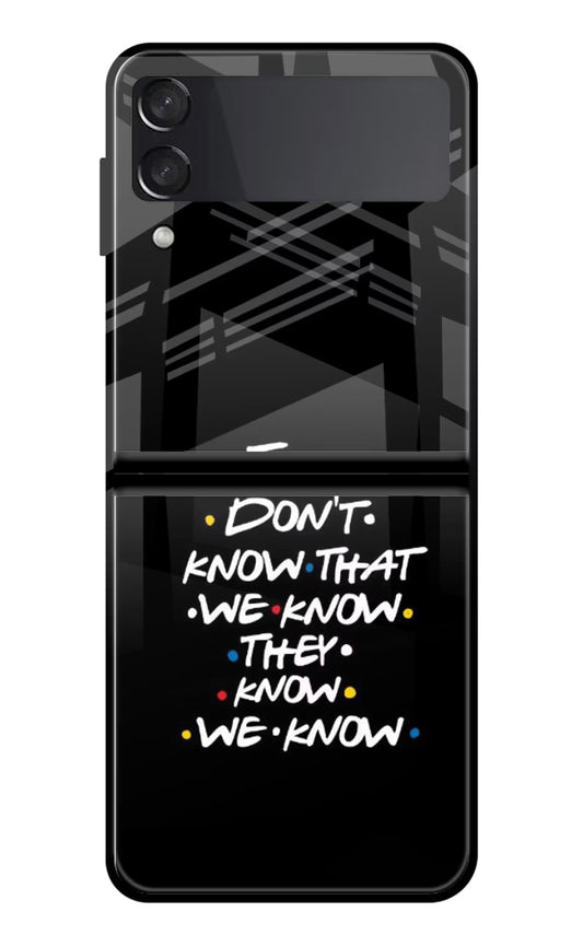 FRIENDS Dialogue Samsung Galaxy Z Flip4 Glass Case