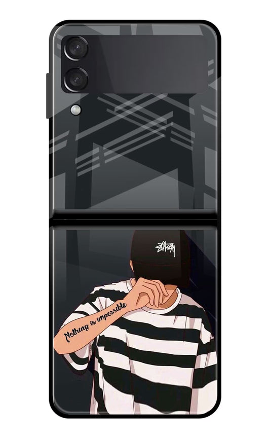 Aesthetic Boy Samsung Galaxy Z Flip4 Glass Case