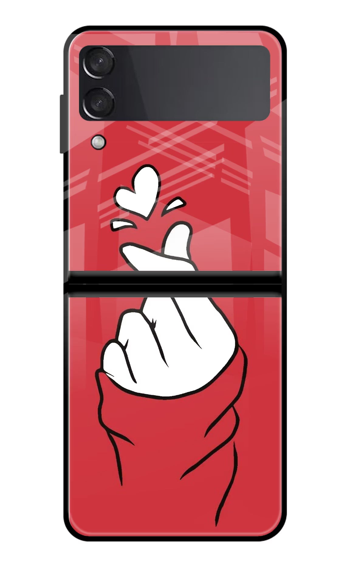 Korean Love Sign Samsung Galaxy Z Flip4 Glass Case