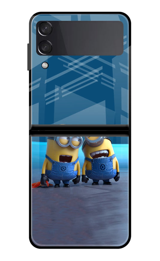 Minion Laughing Samsung Galaxy Z Flip4 Glass Case