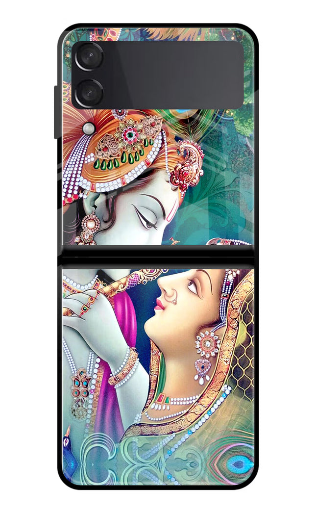 Lord Radha Krishna Samsung Galaxy Z Flip4 Glass Case