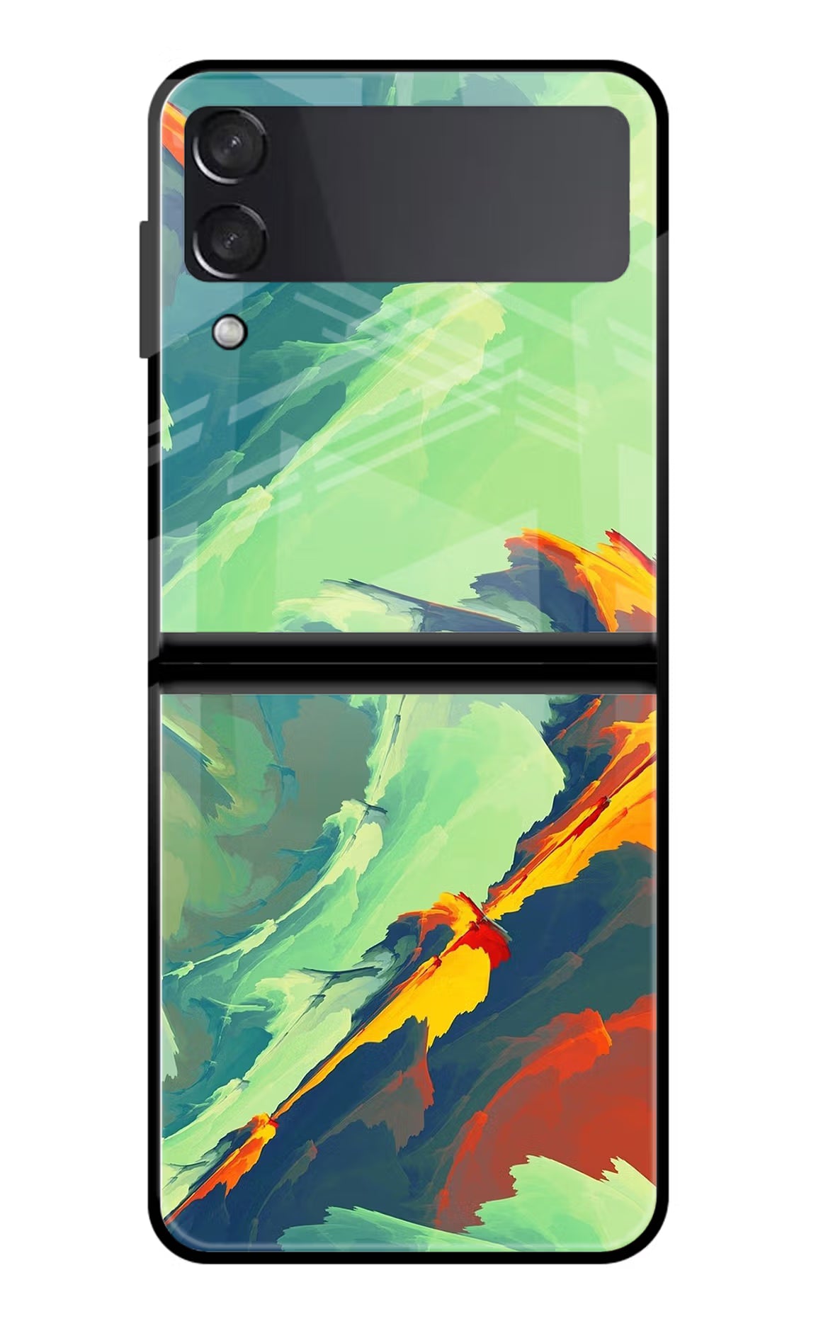 Paint Art Samsung Galaxy Z Flip4 Glass Case Back Cover by Casekaro