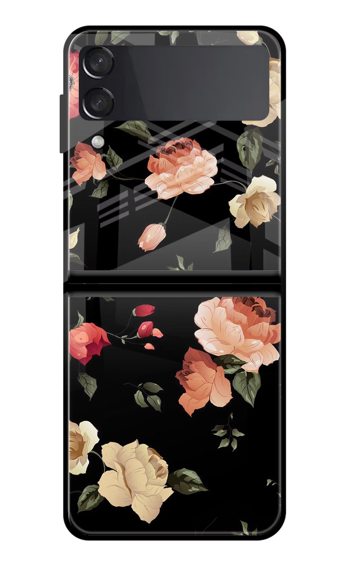 Flowers Samsung Galaxy Z Flip4 Glass Case Back Cover by Casekaro