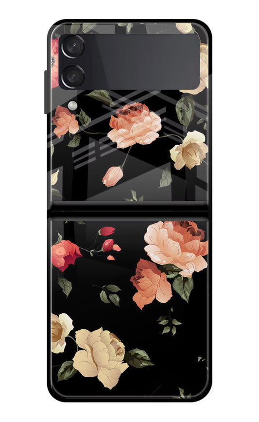 Flowers Samsung Galaxy Z Flip4 Glass Case