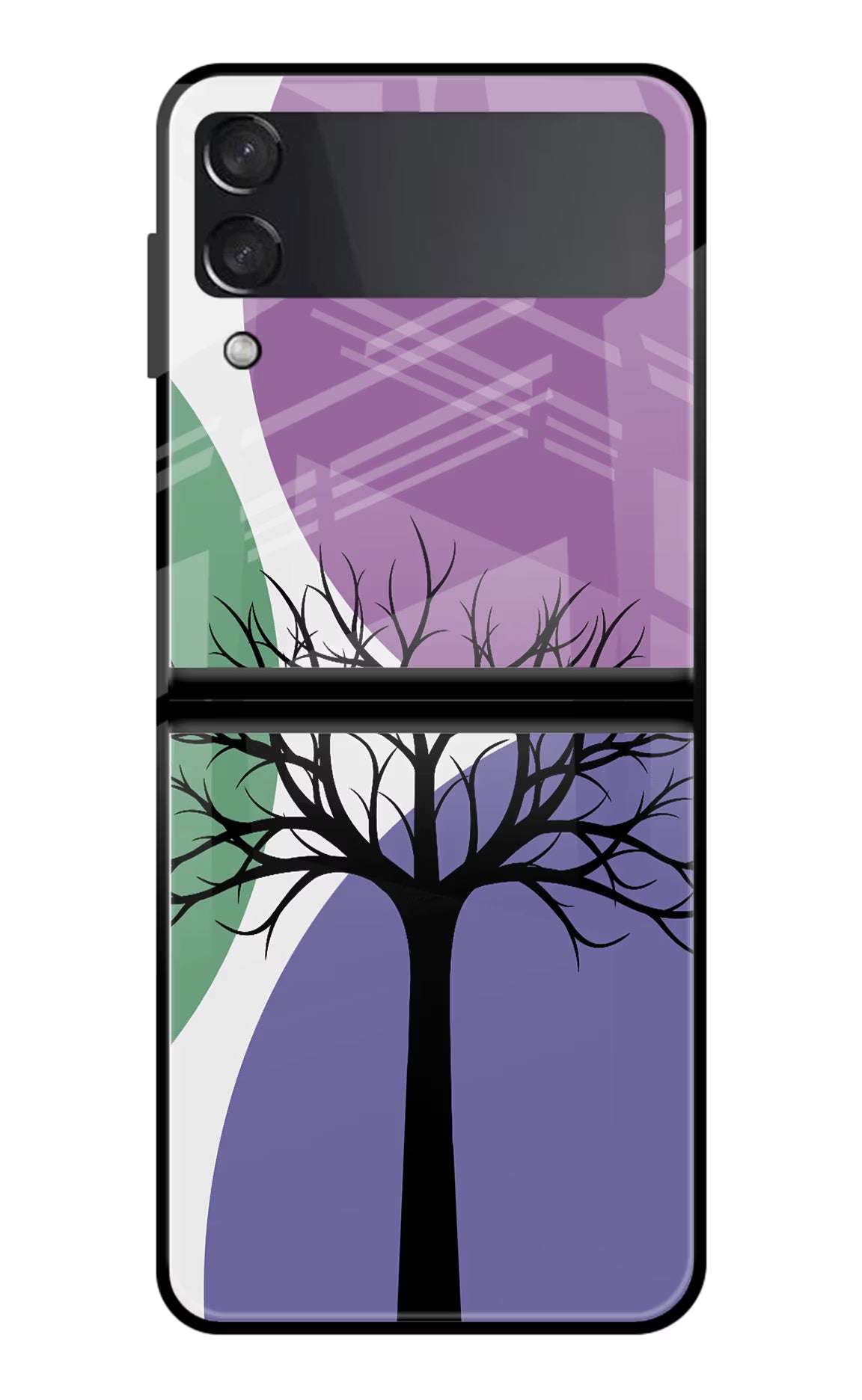 Tree Art Samsung Galaxy Z Flip4 Glass Case Back Cover by Casekaro