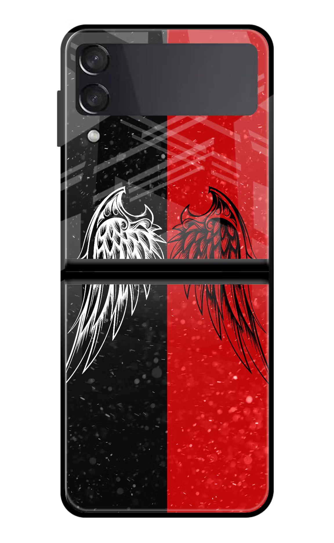 Wings Samsung Galaxy Z Flip4 Glass Case Back Cover by Casekaro