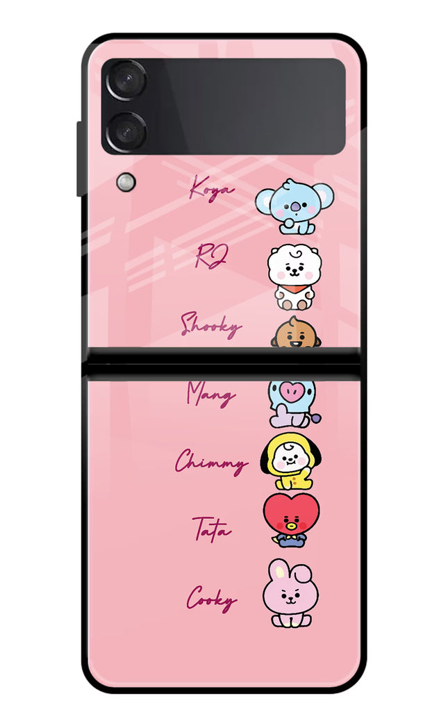 BTS names Samsung Galaxy Z Flip4 Glass Case Back Cover by Casekaro