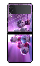 BTS Chibi Samsung Galaxy Z Flip4 Glass Case