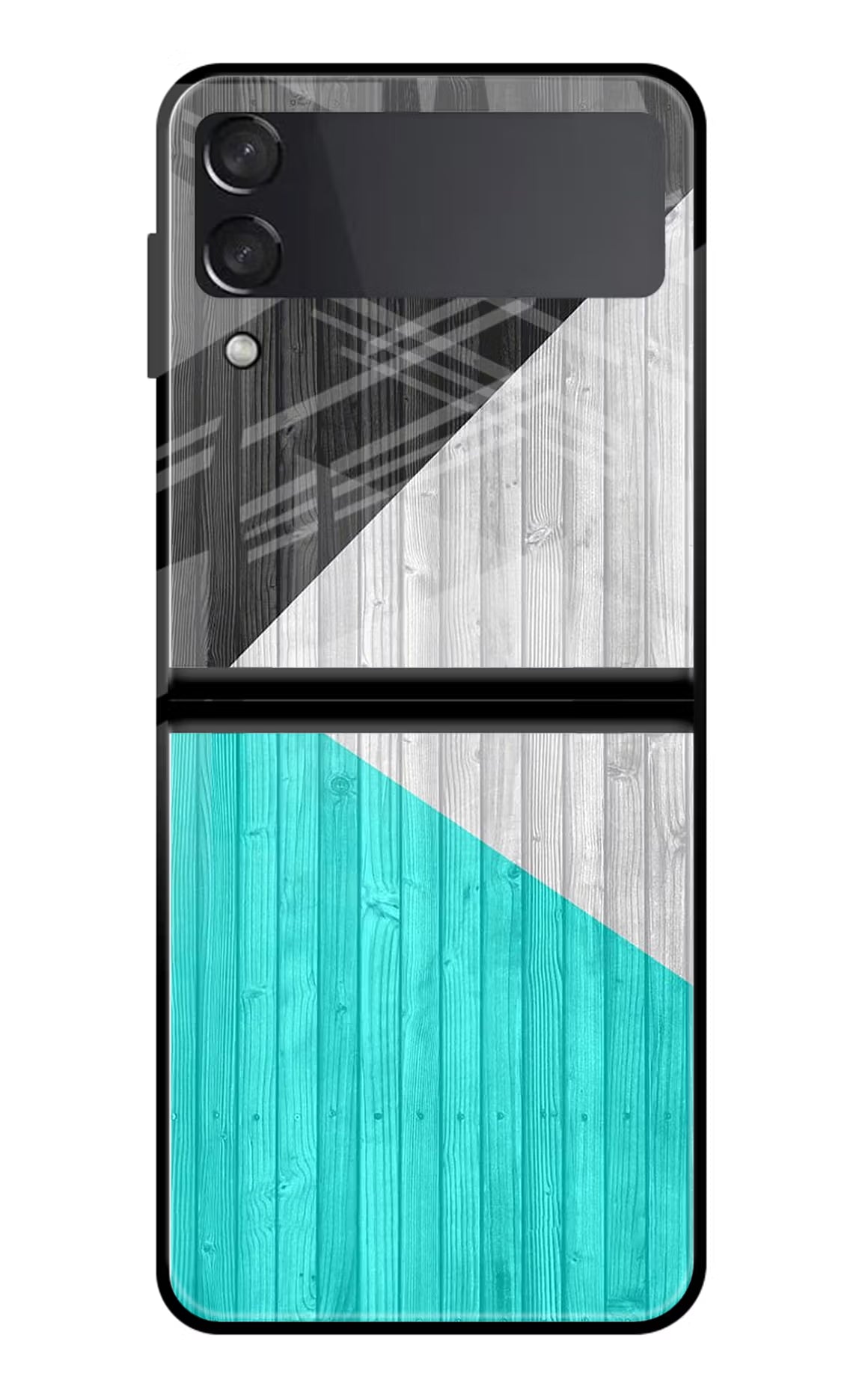 Wooden Abstract Samsung Galaxy Z Flip4 Glass Case