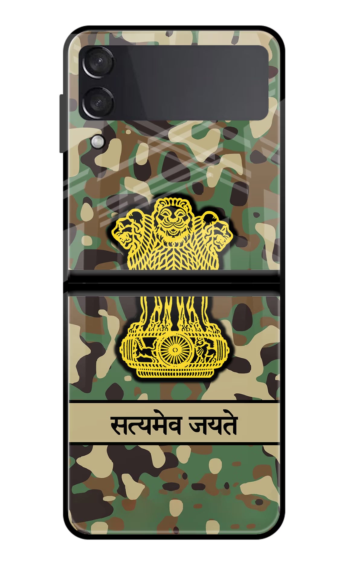 Satyamev Jayate Army Samsung Galaxy Z Flip4 Glass Case