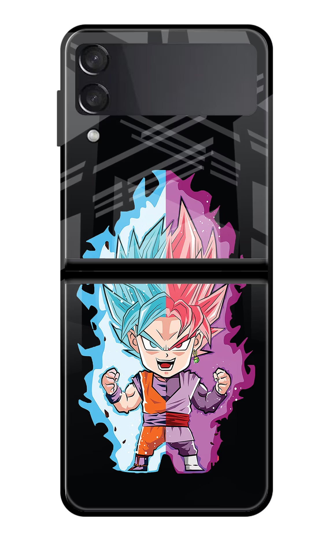 Chota Goku Samsung Galaxy Z Flip4 Glass Case Back Cover by Casekaro