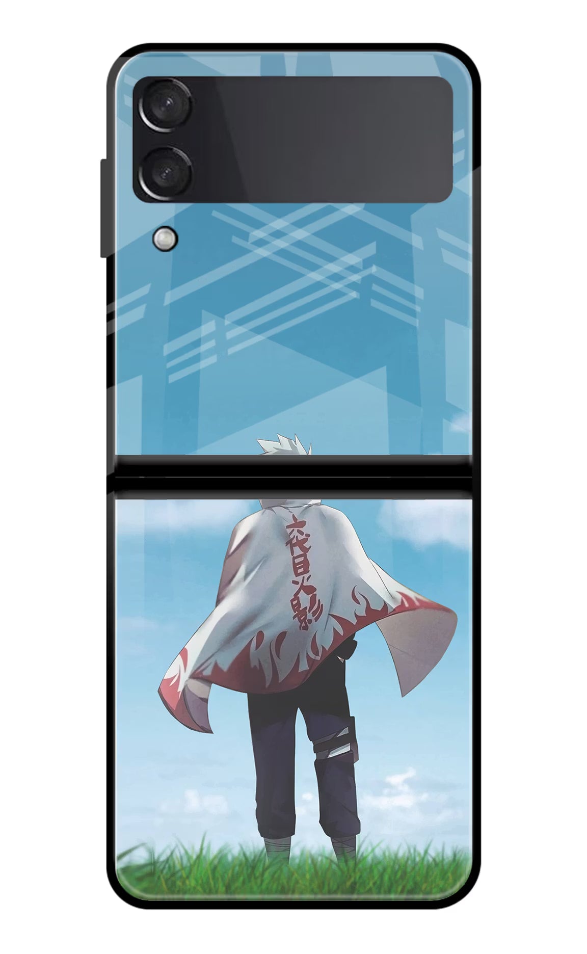Kakashi Samsung Galaxy Z Flip4 Glass Case Back Cover by Casekaro