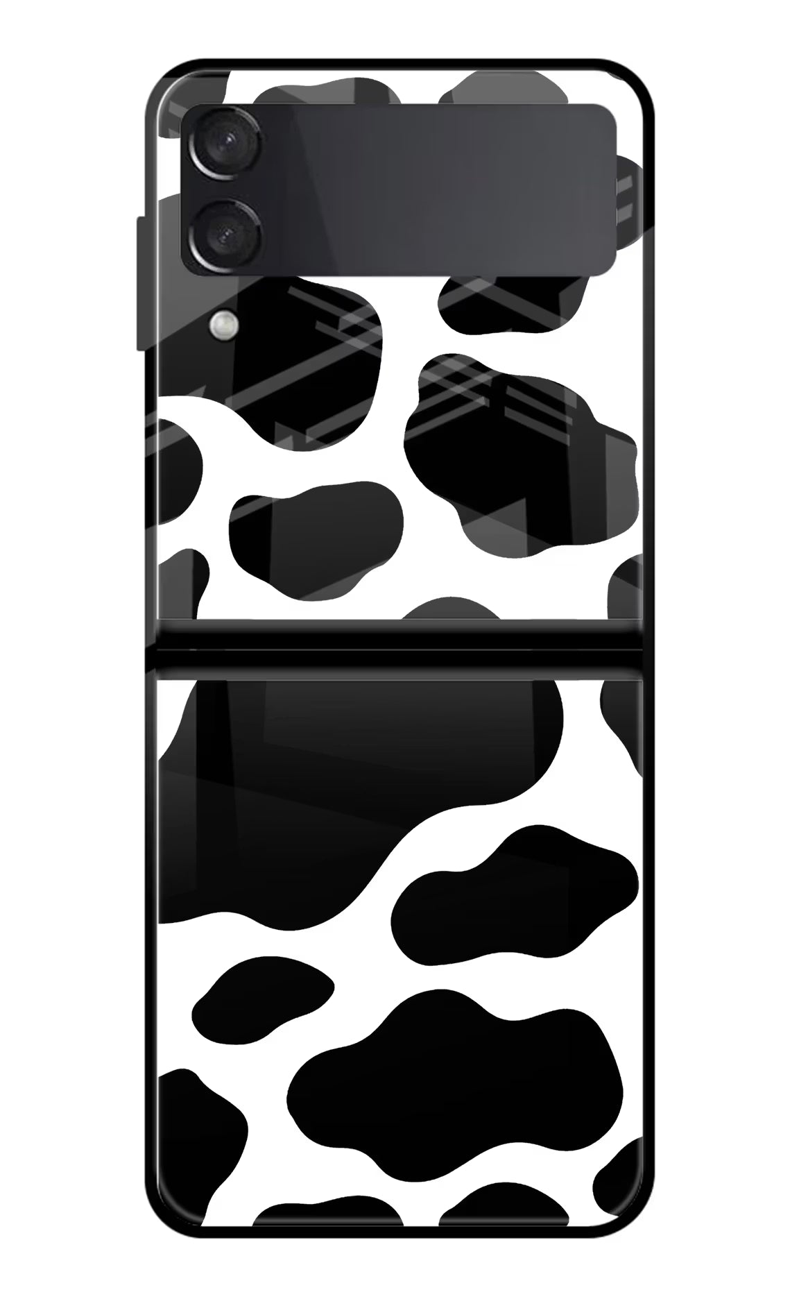 Cow Spots Samsung Galaxy Z Flip4 Glass Case Back Cover by Casekaro