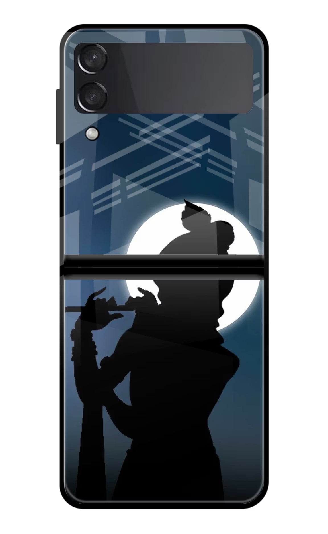Shri Krishna Silhouette Samsung Galaxy Z Flip4 Glass Case Back Cover by Casekaro