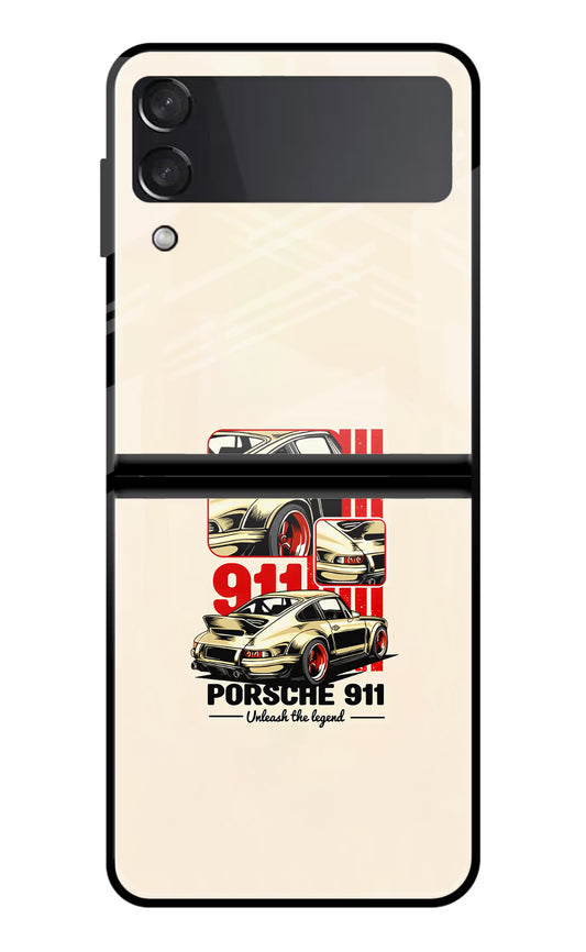 Classic Porsche 911 Samsung Galaxy Z Flip4 Glass Case