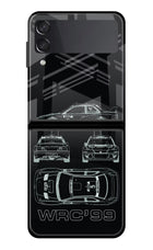 WRC'99 Samsung Galaxy Z Flip4 Glass Case Back Cover by Casekaro